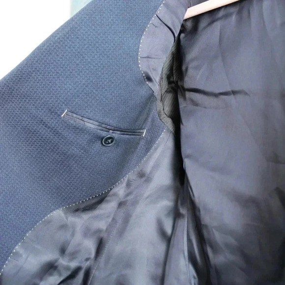 LY Adams Italy Navy Blazer Wool Size US 38 Italian 48 L’Exception - Picture 5 of 9